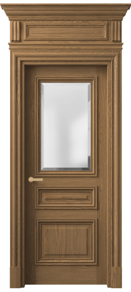 Межкомнатная дверь Antique 7304 Дуб мускатный матовый Сатинированное стекло с фацетом Цена 257949 ₽ | Volhovec