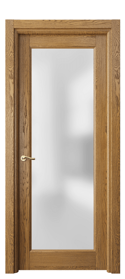 Межкомнатная дверь Lignum 0700 Дуб медовый брашированный Сатинированное стекло Цена 150990 ₽ | Volhovec