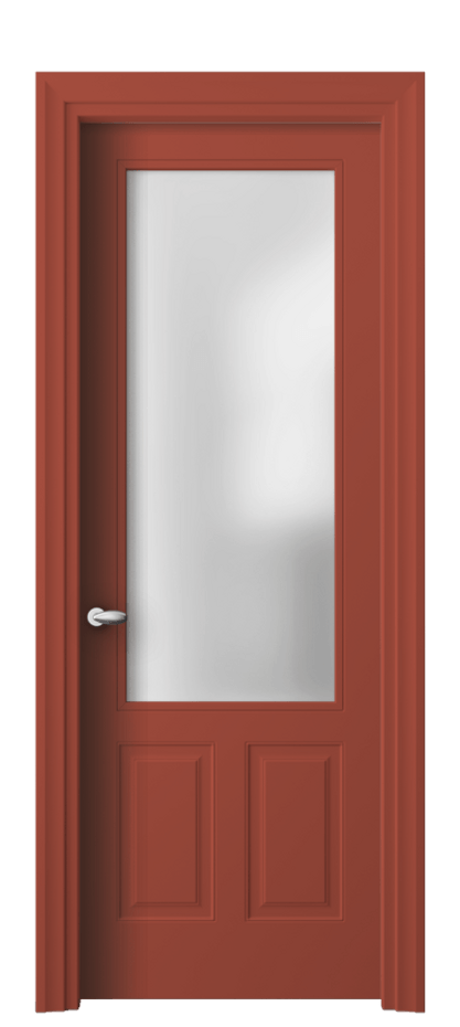 Межкомнатная дверь Esse 8522 Матовый белоснежный Сатинированное стекло Цена 113220 сом | Volhovec