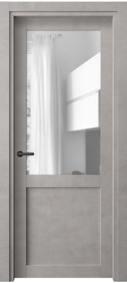 Межкомнатная дверь Нео 2122 Леон серебро Прозрачное стекло, триплекс Цена 36720 ₽ | Volhovec