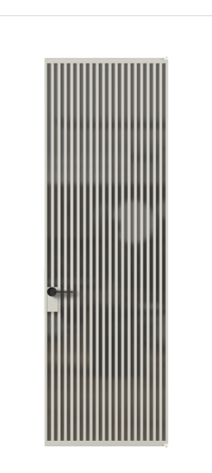 Алюминиевая дверь АЛПЛ040.06 Алюминий тёплый серый Сатинированное серое стекло, триплекс Цена 241260  | Volhovec