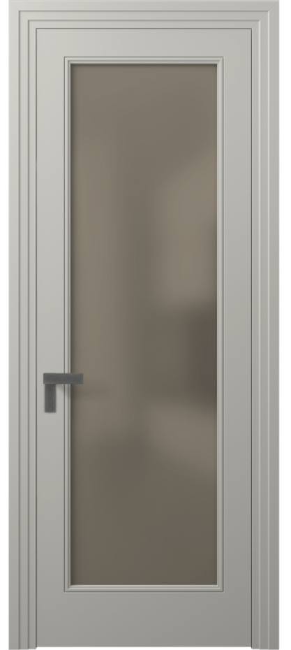 Межкомнатная дверь Rocca 8300 Матовый тёплый серый Сатинированное бронзовое стекло, триплекс Цена 74880 ₽ | Volhovec