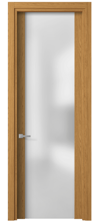 Межкомнатная дверь Planum 4114 Ванильный дуб Сатинированное стекло Цена 41790 ₽ | Volhovec