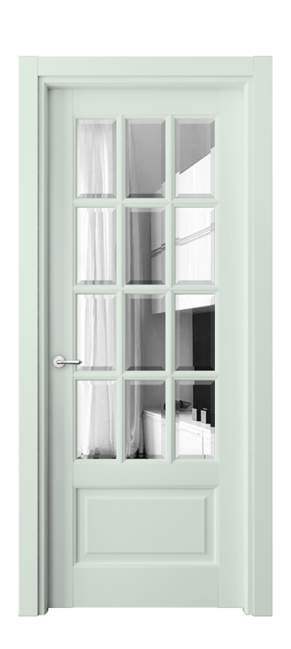 Межкомнатная дверь Toscana Grigliato 6313 Бук белоснежный Двустороннее зеркало с фацетом, триплекс Цена 163270 ₽ | Volhovec