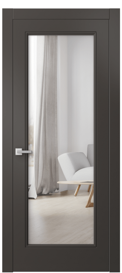 Межкомнатная дверь Linea 8300 Матовый антрацит Двустороннее зеркало, триплекс Цена 67950 ₽ | Volhovec