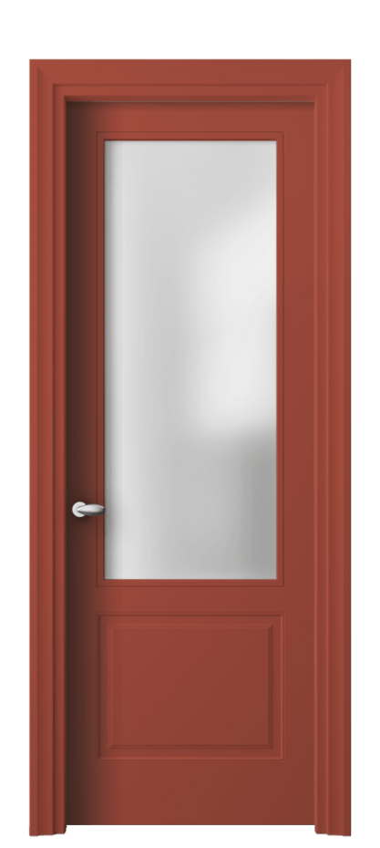 Межкомнатная дверь Esse 8552 Матовый белоснежный Сатинированное стекло Цена 113220 сом | Volhovec