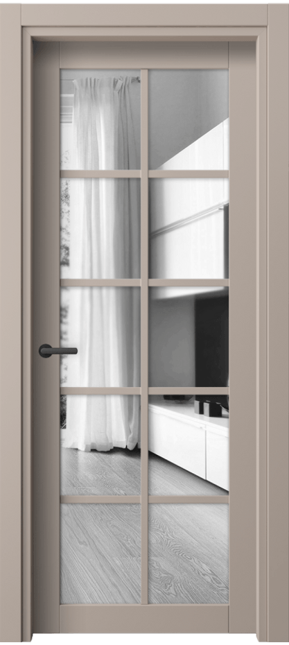 Межкомнатная дверь Neo 2106 ПЭТ серо-коричневый  Двустороннее зеркало, триплекс Цена 39690 ₽ | Volhovec