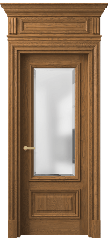 Межкомнатная дверь Antique 7306 Дуб пряный матовый Сатинированное стекло с фацетом Цена 257949 ₽ | Volhovec