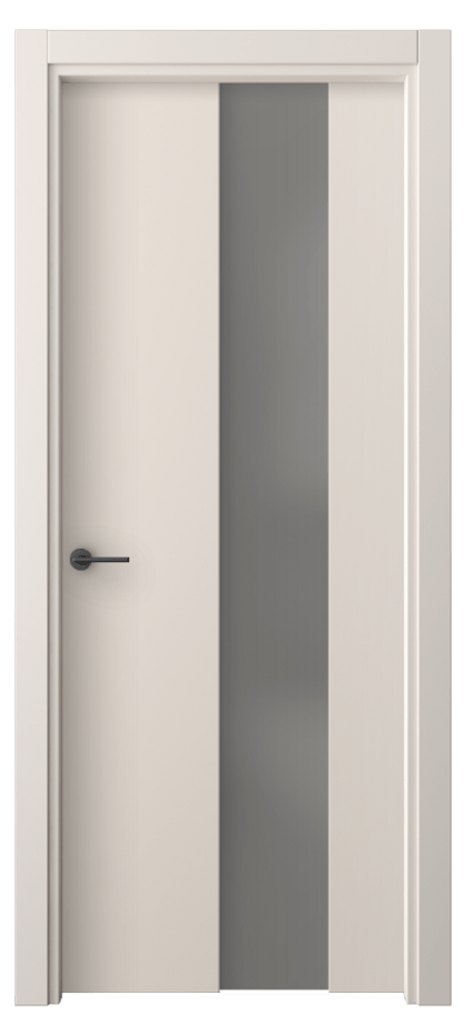 Межкомнатная дверь Freedom 4226 ПЭТ пудровый бежевый Сатинированное серое стекло, триплекс Цена 40420 ₽ | Volhovec