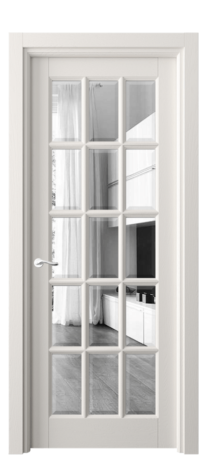 Дверь межкомнатная Лигнум 0708 Дуб пудровый белый Двустороннее зеркало с фацетом, триплекс Гладкий наличник ДПБЛ Цена 171360 ₽ Наличники уже входят в базовый комплект. Фабрика дверей Волховец 8 (800) 551 43 19 Межкомнатная дверь Лигнум 0708 Дуб пудровый белый Двустороннее зеркало с фацетом, триплекс Цена 171360 ₽ | Volhovec