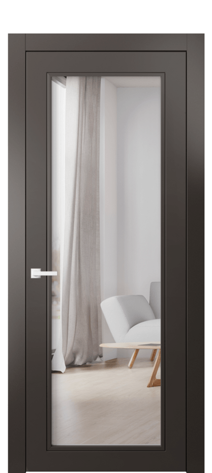 Межкомнатная дверь Neo Classic 8000 Матовый антрацит Двустороннее зеркало, триплекс Цена 67950 ₽ | Volhovec