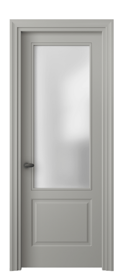 Межкомнатная дверь Esse 8552 Матовый нейтральный серый Сатинированное стекло Цена 62730 ₽ | Volhovec