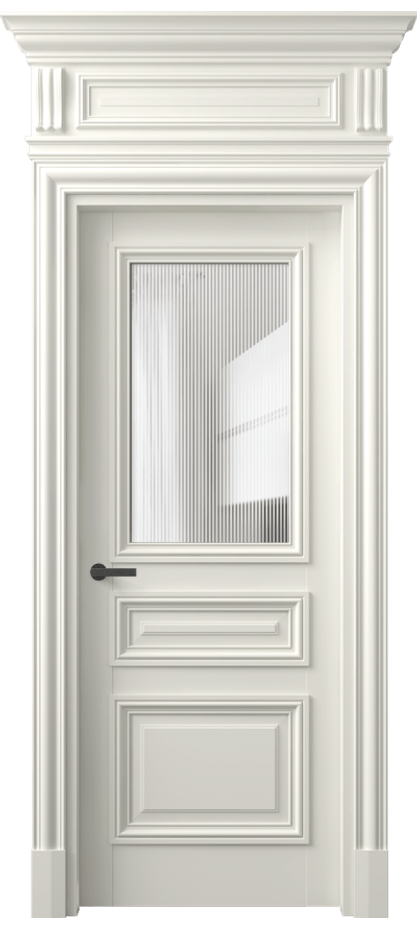 Межкомнатная дверь Antique 7304 Бук жемчуг Рифлёное стекло "Дюна", триплекс Цена 171580 ₽ | Volhovec