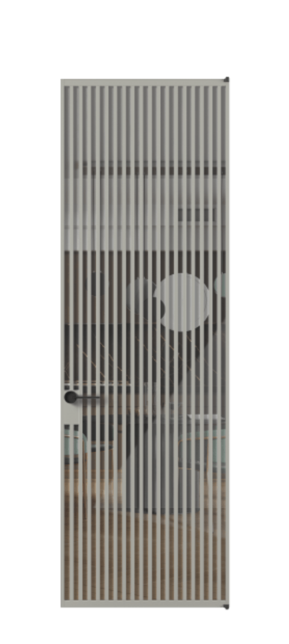 Алюминиевая дверь АЛПЛ040.06 Алюминий нейтральный серый Рефлективное прозрачное стекло "Stopsol", калёное Цена 250600  | Volhovec