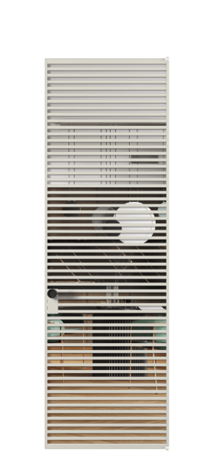 Алюминиевая дверь АЛПЛ040.07 Алюминий облачно-серый Прозрачное стекло "Crystal Vision", калёное Цена 249660  | Volhovec