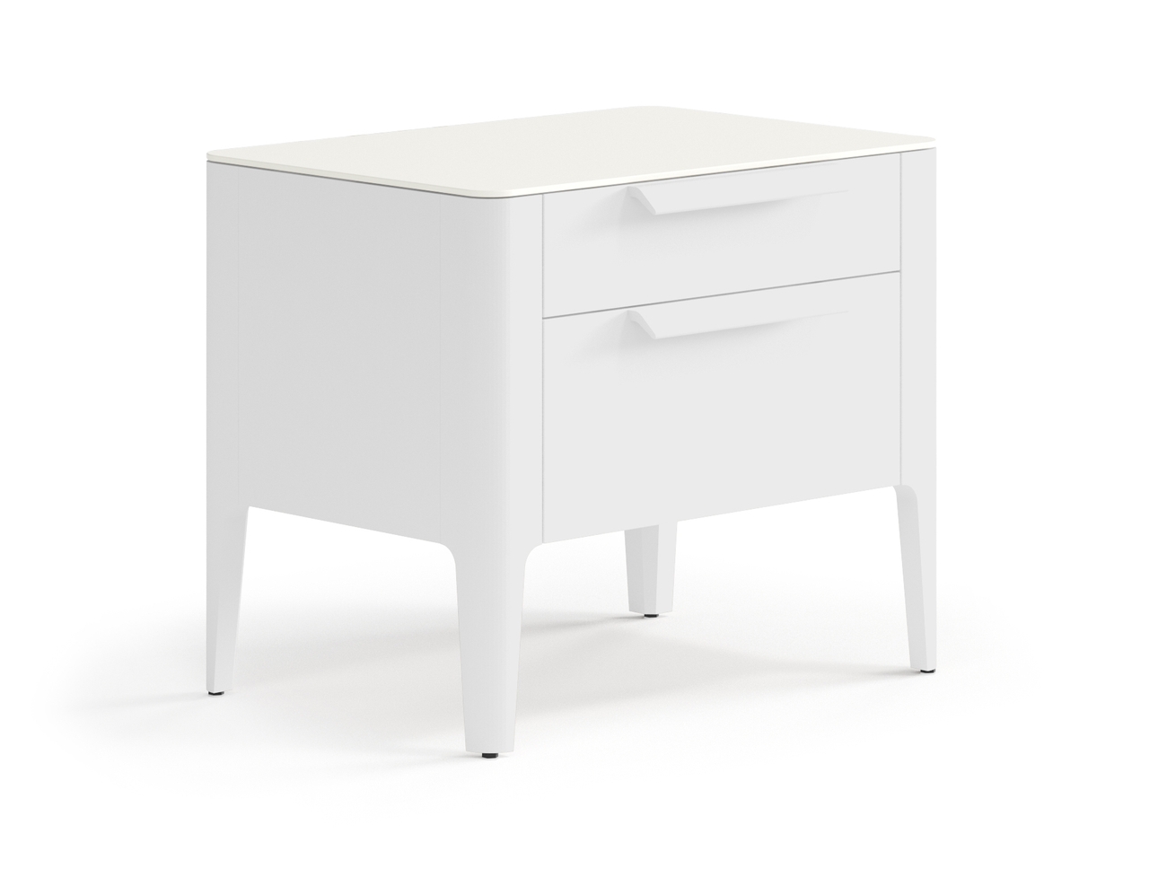 Тумба прикроватная Piega 2 ящика Матовый белоснежный