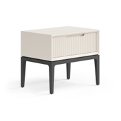 Тумба прикроватная Velvet 1 ящик Матовый бежево-серый