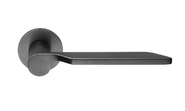 Ручки для дверей Ручка дверная Левантэ. Цвет Матовый графит PVD. Коллекция Левантэ. Картинка.