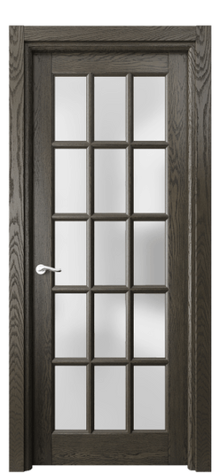 Дверь межкомнатная 0708 ДСЕ.Б САТ. Цвет Дуб серый брашированный. Материал Массив дуба брашированный. Коллекция Lignum. Картинка.