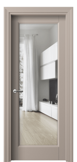 Дверь межкомнатная 1402 ПЭСК ПРОЗ. Цвет ПЭТ серо-коричневый . Материал ПЭТ. Коллекция Galant. Картинка.