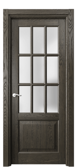 Дверь межкомнатная 0748 ДСЕ.Б САТ. Цвет Дуб серый брашированный. Материал Массив дуба брашированный. Коллекция Lignum. Картинка.