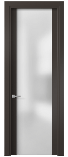 Дверь межкомнатная 4114 МАН САТ. Цвет Матовый антрацит. Материал Гладкая эмаль. Коллекция Планум. Картинка.