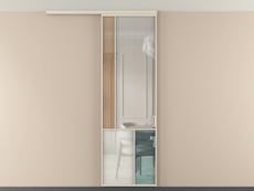 Перегородка Mosaic вдоль стены на потолок одностворчатая