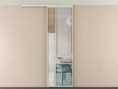 Перегородка Mosaic вдоль стены на потолок одностворчатая