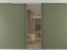 Перегородка Formato вдоль стены на потолок 1 створка