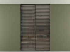 Перегородка Формато внутри проёма скрытое крепление в потолок 2 створки