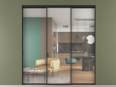 Перегородка Formato внутри проёма трёхстворчатая